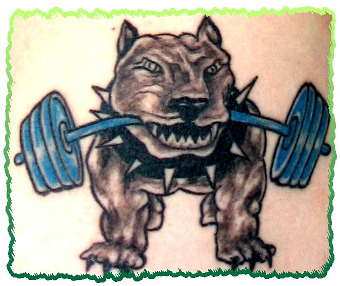 Pitbull Logo Mini Tattoo Recklinghausen STUDIO 45